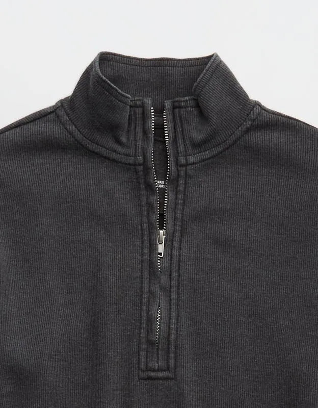 Aerie Long Sleeve Quarter Zip T-Shirt