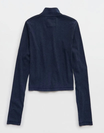 Aerie Long Sleeve Quarter Zip T-Shirt