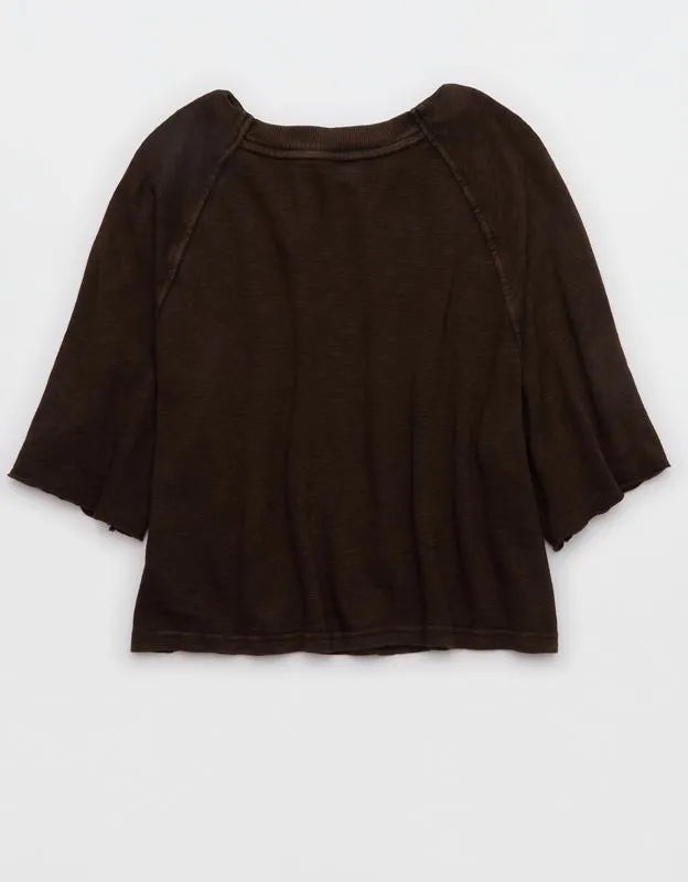 Aerie It's Casual Knit Slub T-Shirt