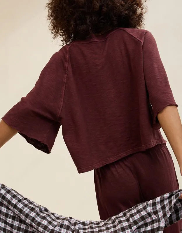 Aerie It's Casual Knit Slub T-Shirt