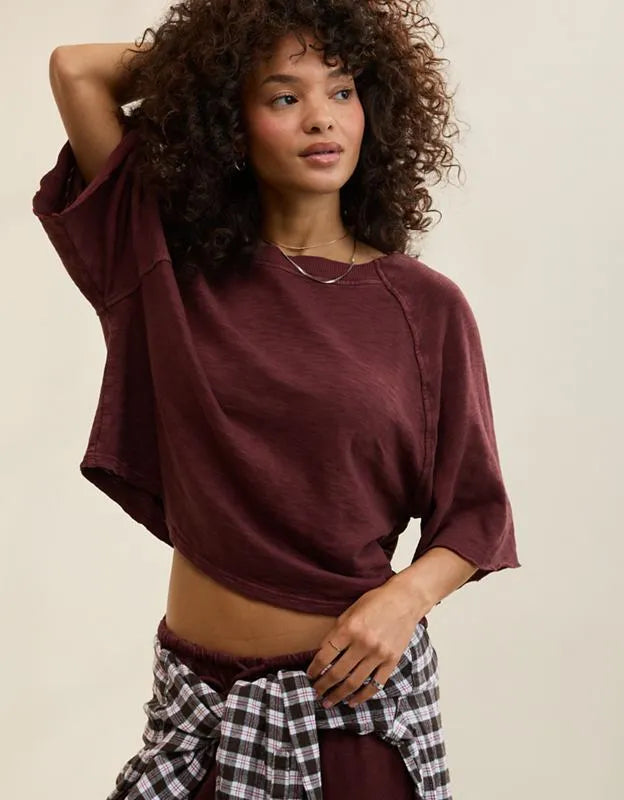 Aerie It's Casual Knit Slub T-Shirt