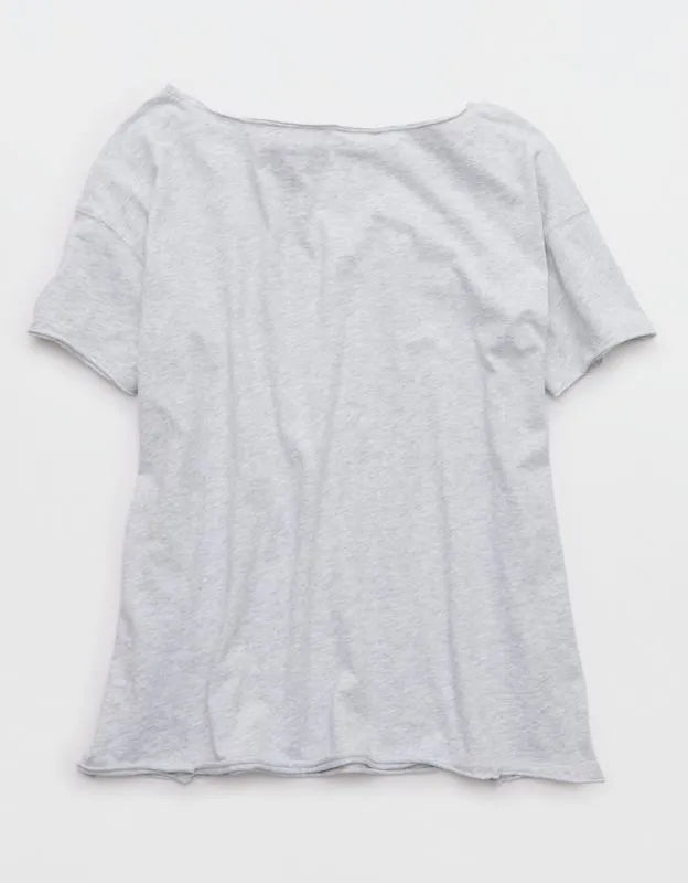 Aerie Off The Shoulder Oversized Boyfriend T-Shirt