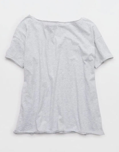 Aerie Off The Shoulder Oversized Boyfriend T-Shirt