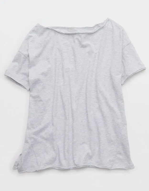 Aerie Off The Shoulder Oversized Boyfriend T-Shirt