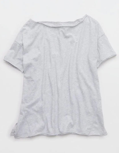 Aerie Off The Shoulder Oversized Boyfriend T-Shirt