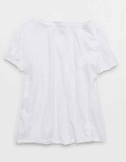 Aerie Off The Shoulder Oversized Boyfriend T-Shirt