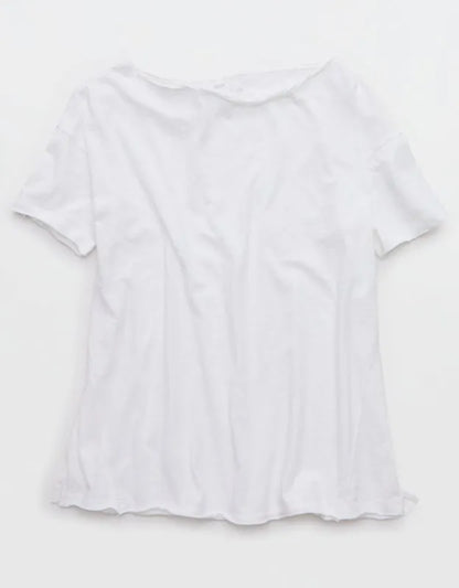 Aerie Off The Shoulder Oversized Boyfriend T-Shirt