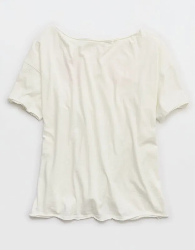 Aerie Off The Shoulder Oversized Boyfriend T-Shirt