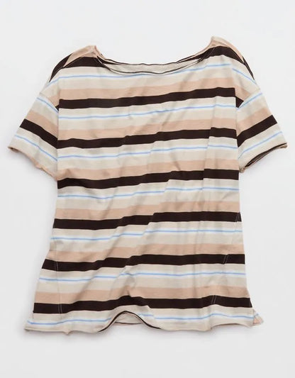 Aerie Off The Shoulder Oversized Boyfriend T-Shirt