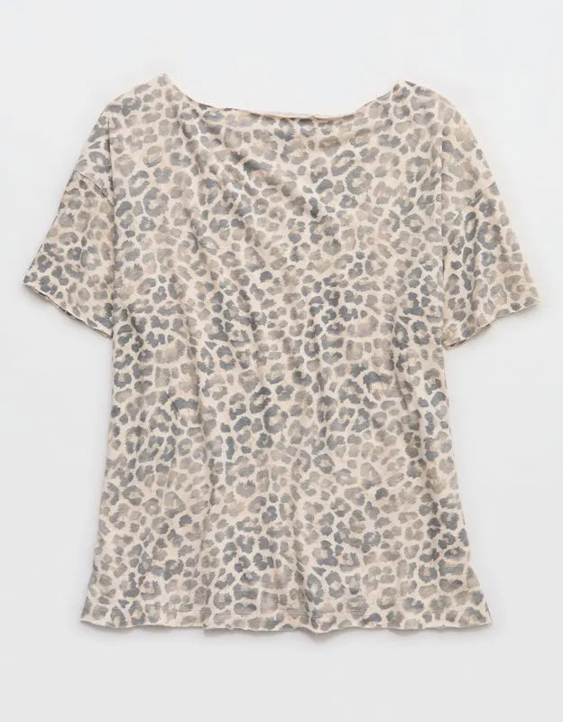 Aerie Off The Shoulder Oversized Boyfriend T-Shirt