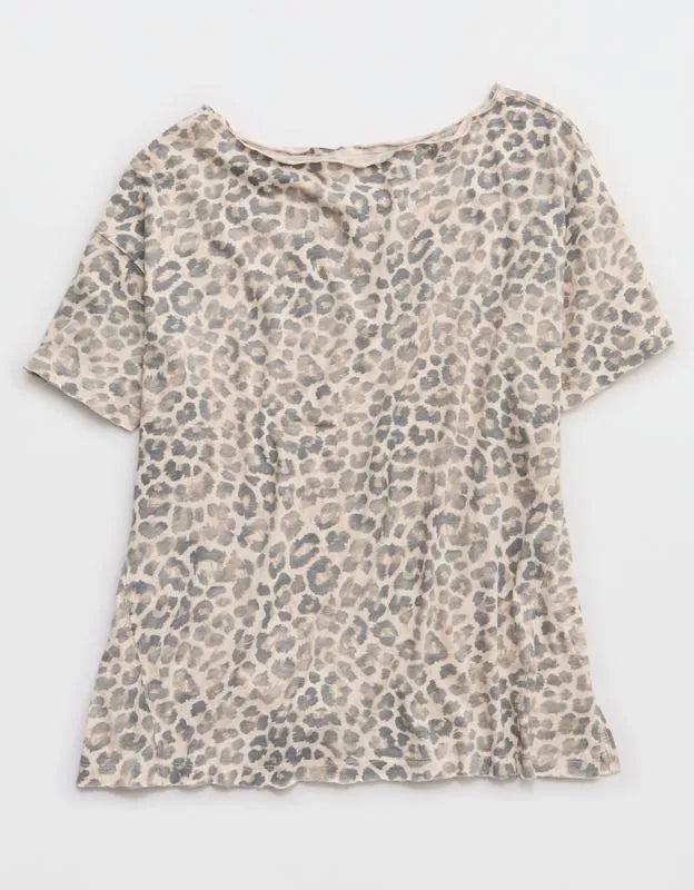 Aerie Off The Shoulder Oversized Boyfriend T-Shirt
