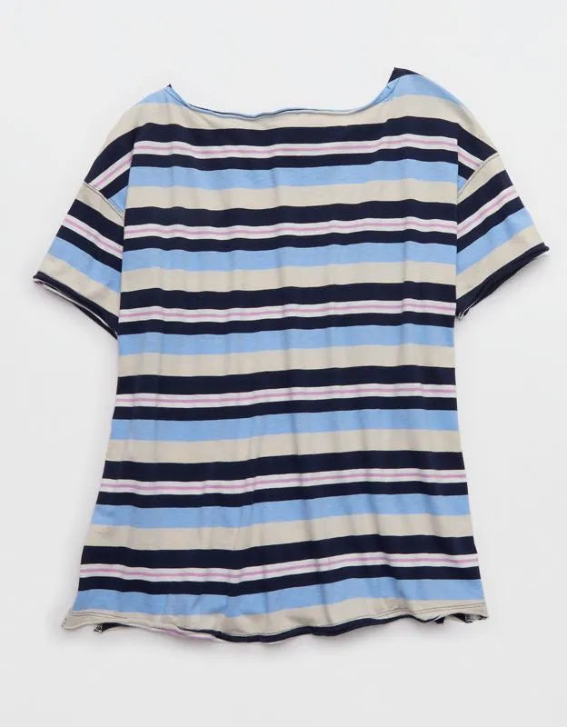 Aerie Off The Shoulder Oversized Boyfriend T-Shirt