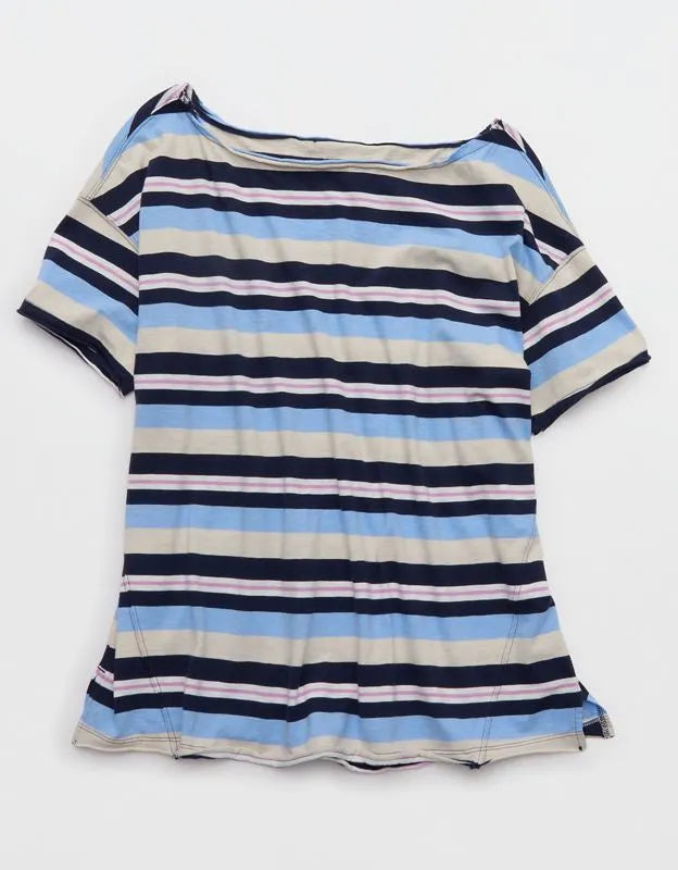 Aerie Off The Shoulder Oversized Boyfriend T-Shirt