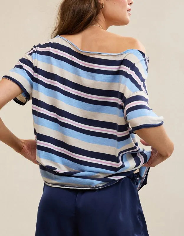 Aerie Off The Shoulder Oversized Boyfriend T-Shirt
