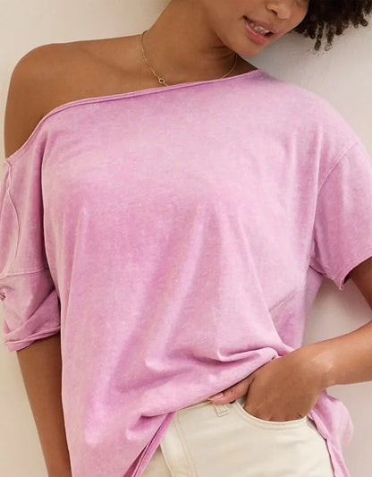 Aerie Off The Shoulder Oversized Boyfriend T-Shirt