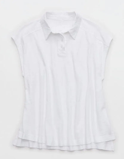 Aerie Happiest Oversized Polo T-Shirt