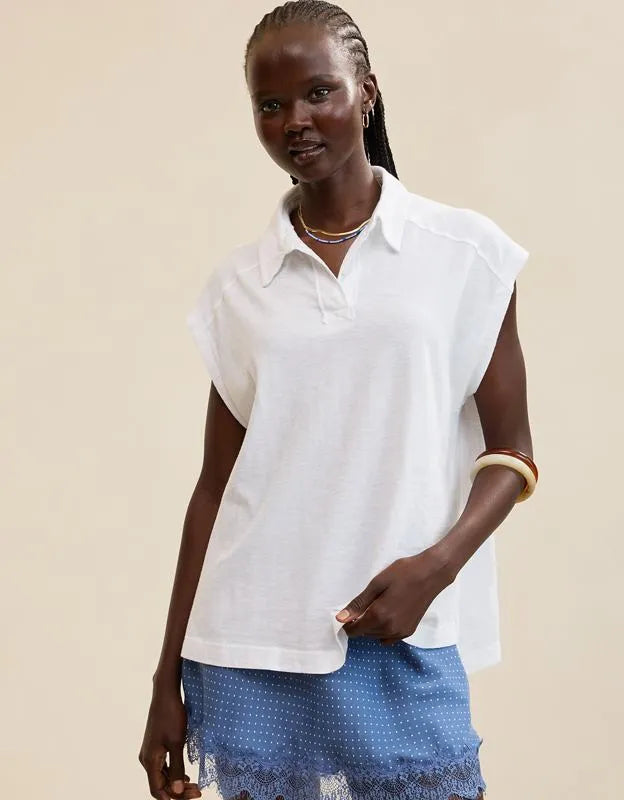 Aerie Happiest Oversized Polo T-Shirt