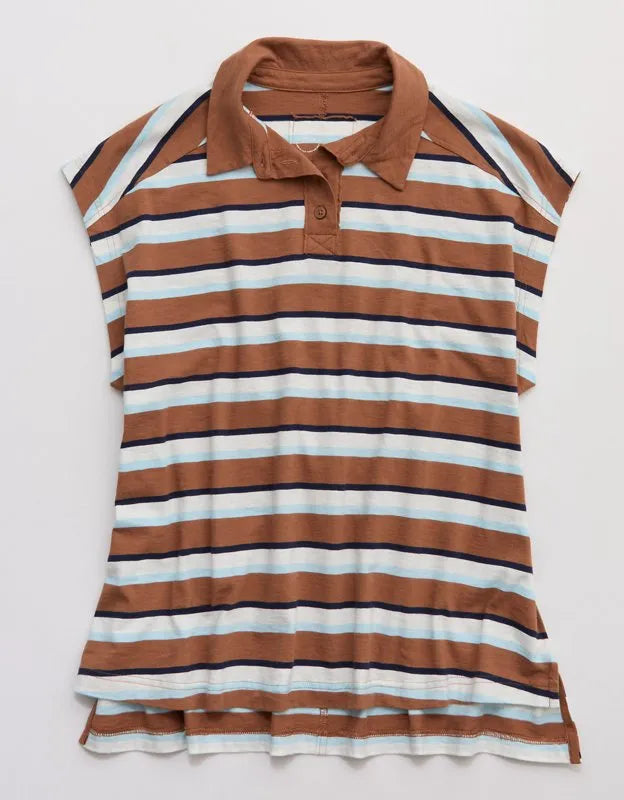 Aerie Happiest Oversized Polo T-Shirt