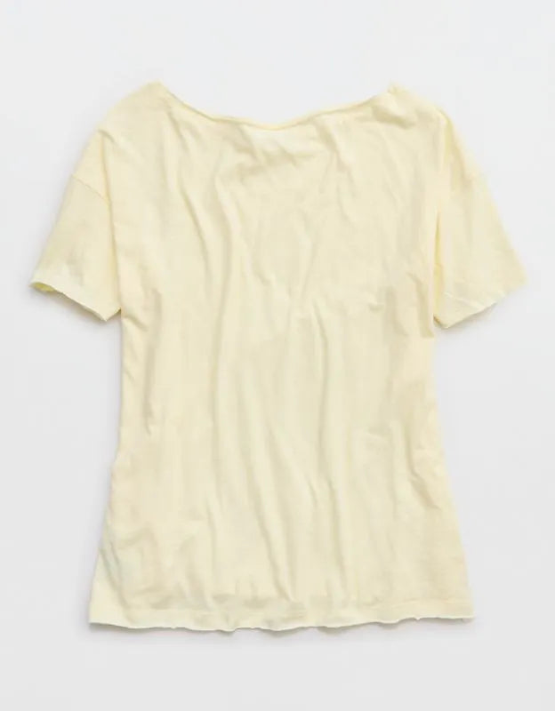 Aerie Off The Shoulder Oversized Boyfriend T-Shirt