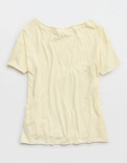 Aerie Off The Shoulder Oversized Boyfriend T-Shirt
