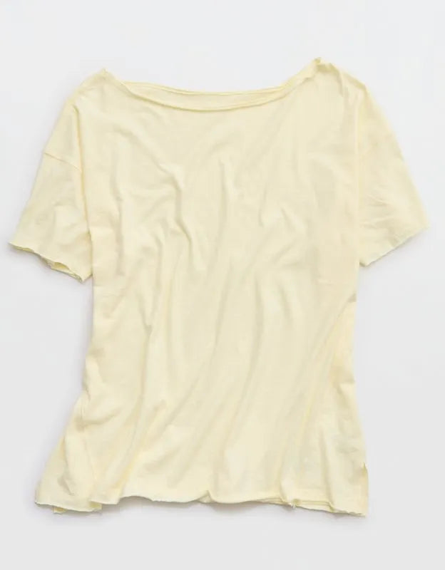 Aerie Off The Shoulder Oversized Boyfriend T-Shirt