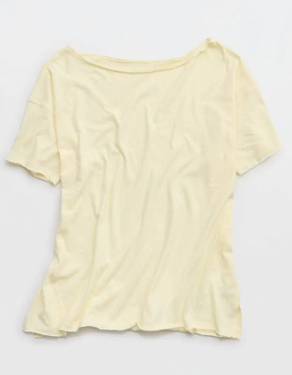 Aerie Off The Shoulder Oversized Boyfriend T-Shirt