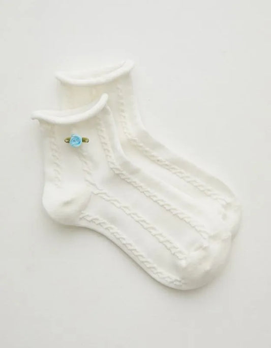 Aerie Rosette Quarter Socks