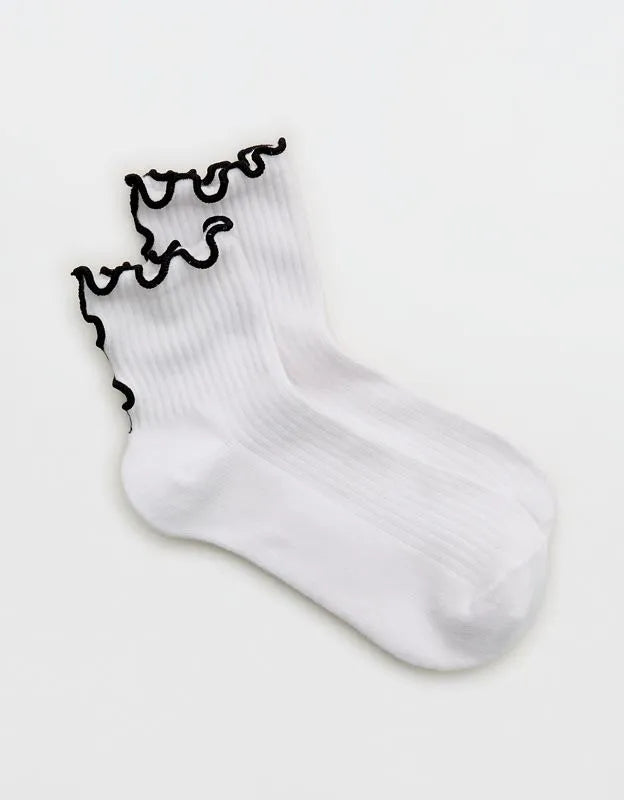 Aerie Color Seam Quarter Socks