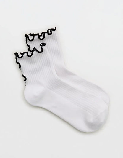 Aerie Color Seam Quarter Socks