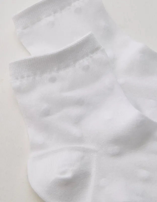 Aerie Sheer Happiness Lace Quarter Socks