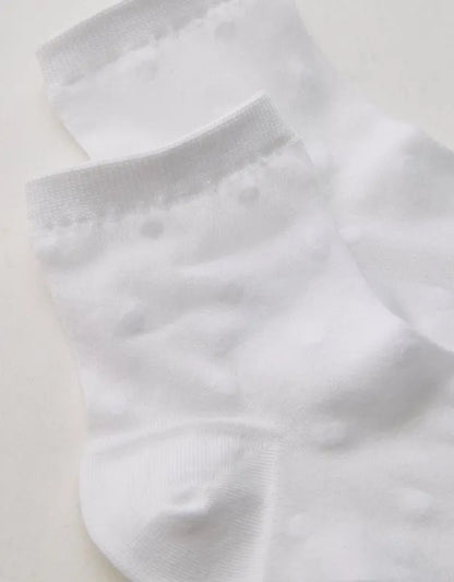 Aerie Sheer Happiness Lace Quarter Socks