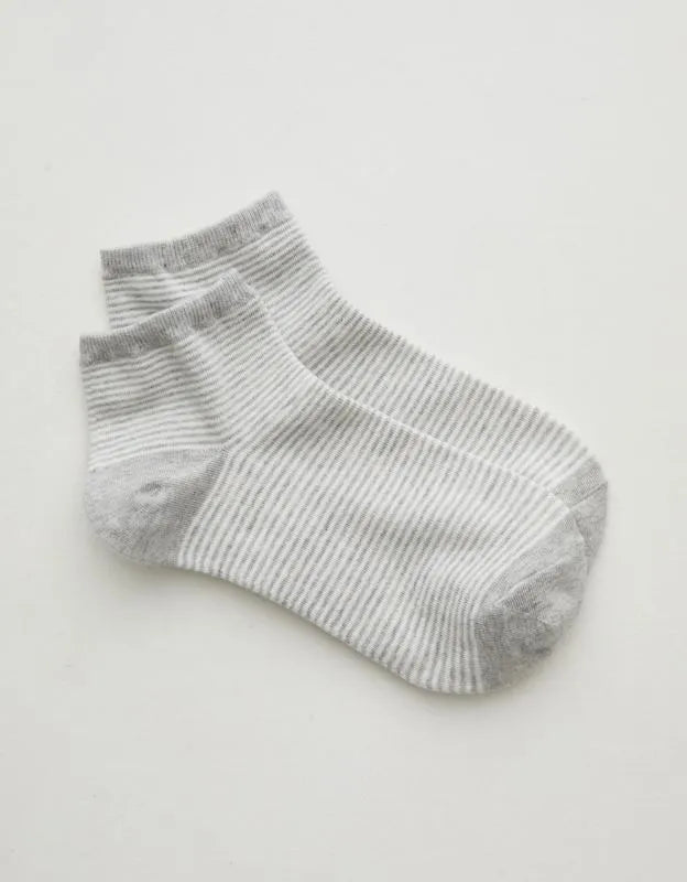 Aerie Striped Cotton Shortie Socks