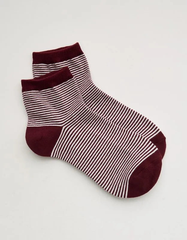 Aerie Striped Cotton Shortie Socks