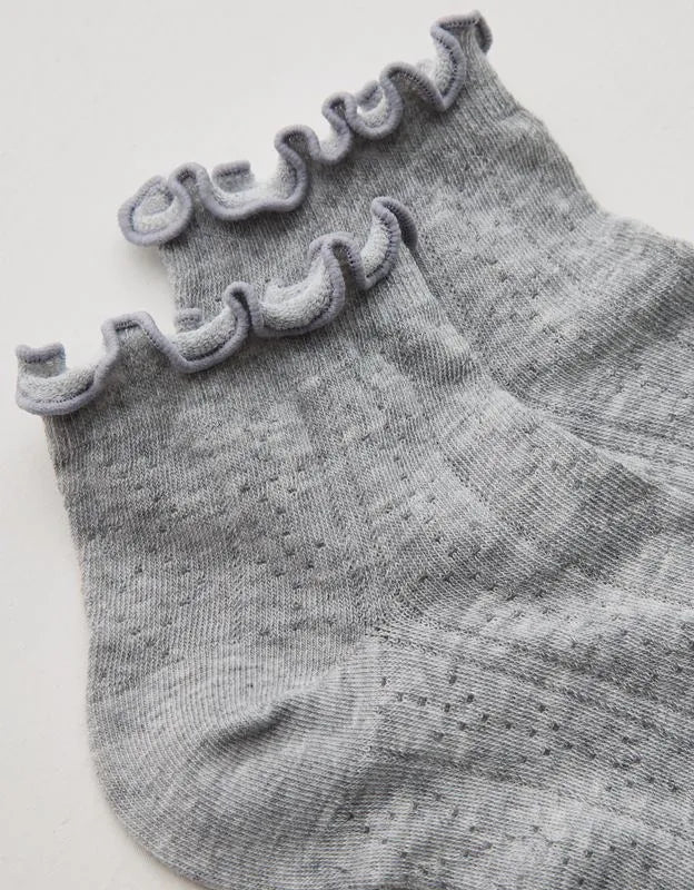 Aerie Pointelle Cotton Shortie Socks