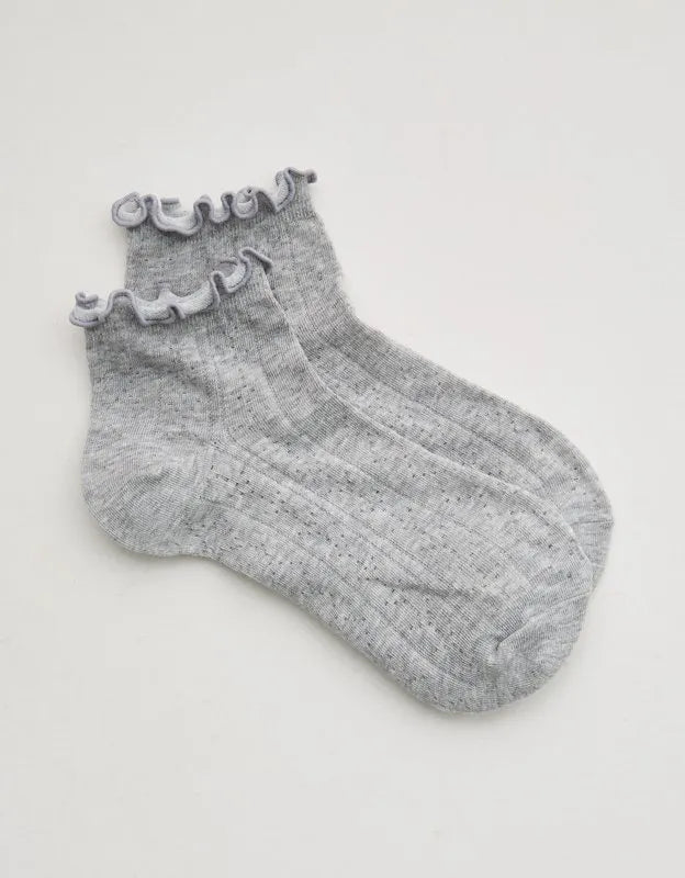 Aerie Pointelle Cotton Shortie Socks