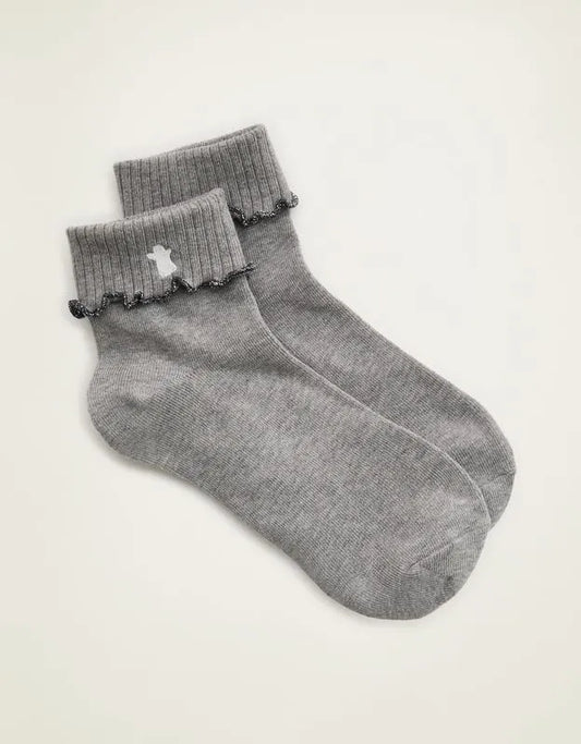 Aerie Lettuce Edge Quarter Socks