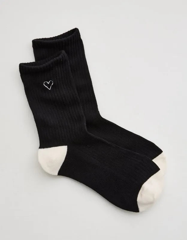Aerie Ribbed Cotton Crew Socks