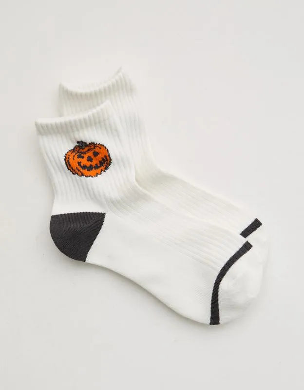 Aerie Ribbed Cotton Quarter Socks