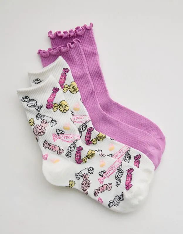 Aerie Ribbed Crew Sock 2-Pack
