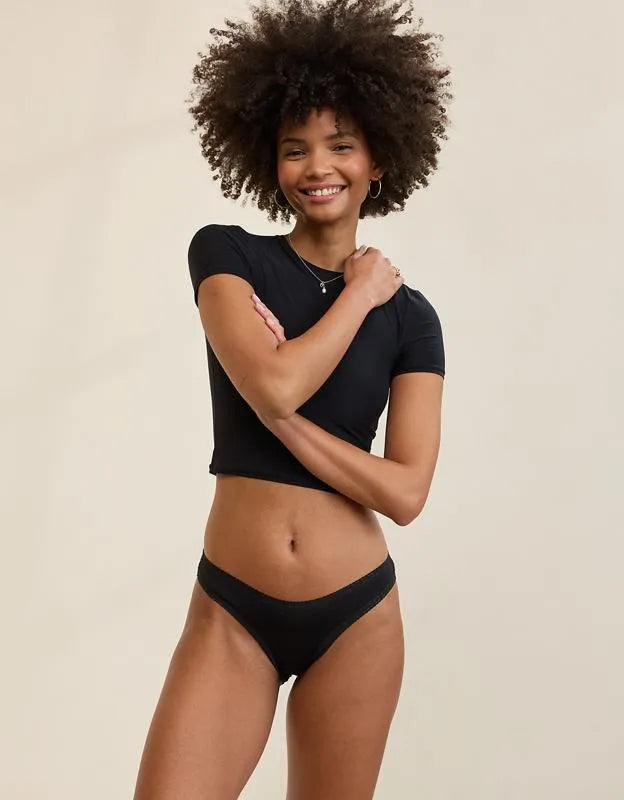 SMOOTHEZ Microfiber Lace Bikini Underwear