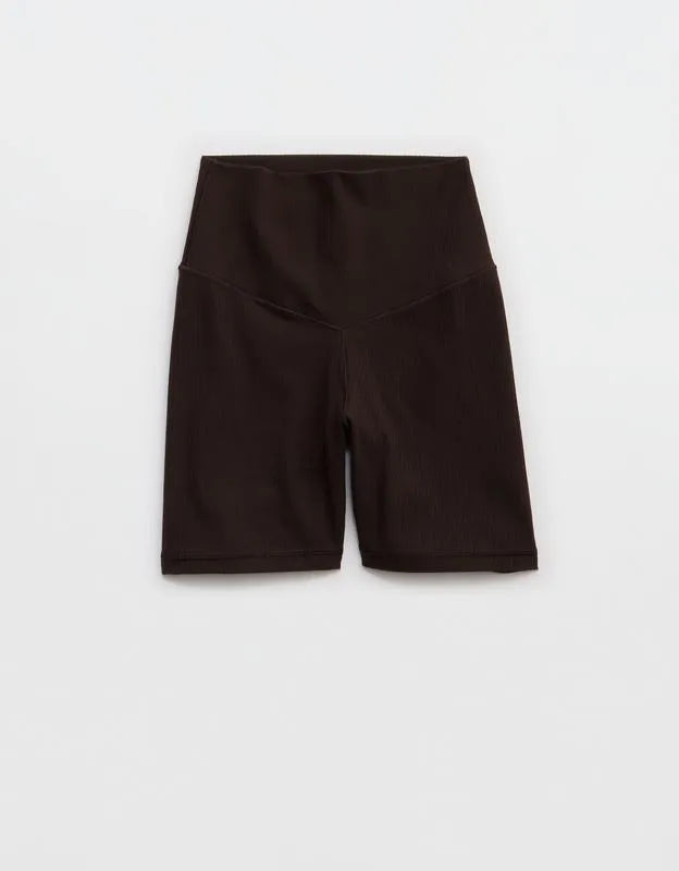 OFFLINE By Aerie Real Me XTRA Ribbed High Waisted 5" Bike Short