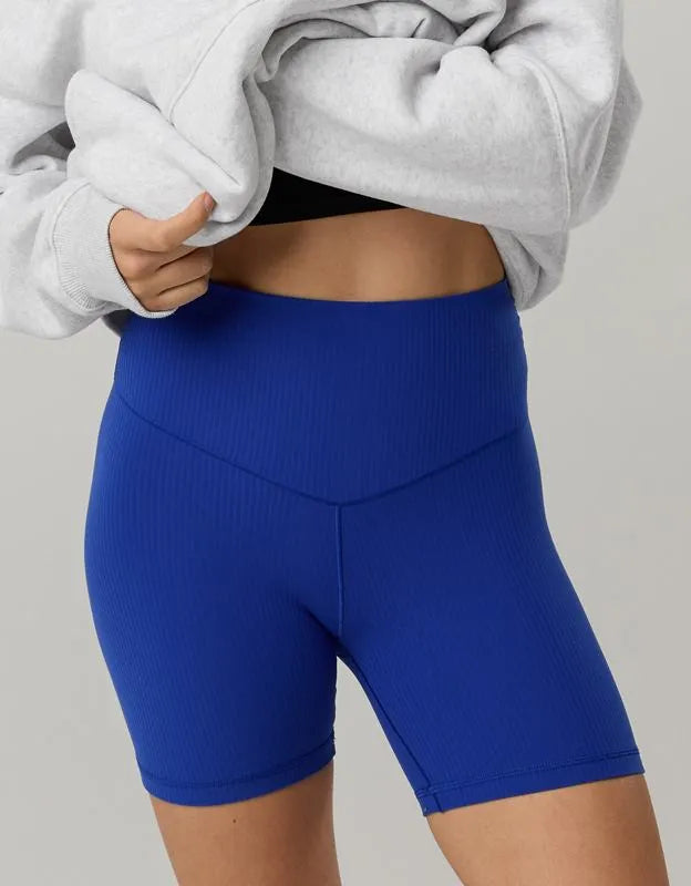 OFFLINE By Aerie Real Me XTRA Ribbed High Waisted 5" Bike Short