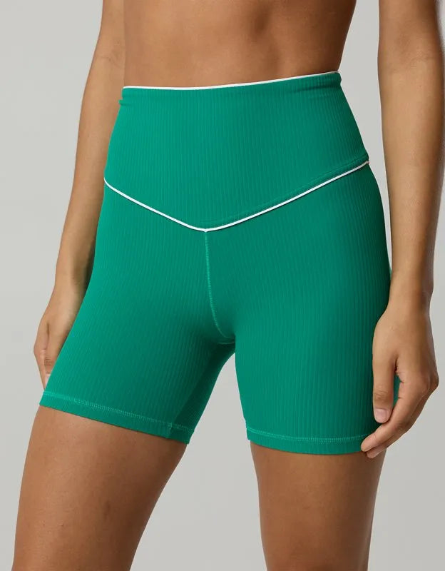 OFFLINE By Aerie Real Me XTRA High Waisted 5" Rib Piping Bike Short