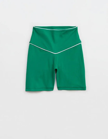 OFFLINE By Aerie Real Me XTRA High Waisted 5" Rib Piping Bike Short