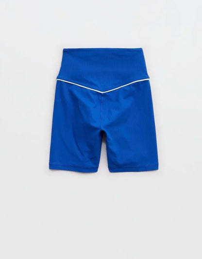 OFFLINE By Aerie Real Me XTRA High Waisted 5" Rib Piping Bike Short
