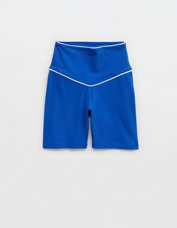 OFFLINE By Aerie Real Me XTRA High Waisted 5" Rib Piping Bike Short