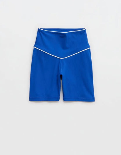 OFFLINE By Aerie Real Me XTRA High Waisted 5" Rib Piping Bike Short