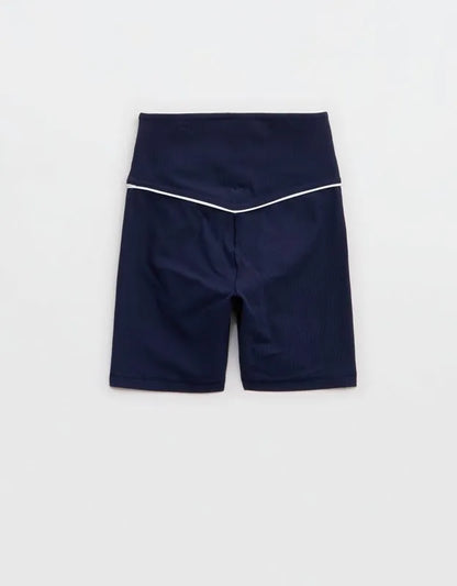 OFFLINE By Aerie Real Me XTRA High Waisted 5" Rib Piping Bike Short