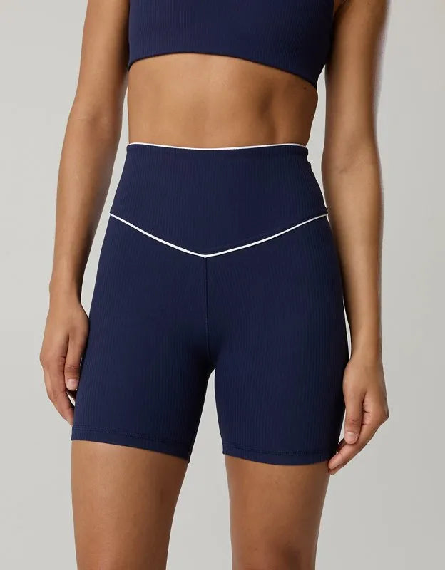 OFFLINE By Aerie Real Me XTRA High Waisted 5" Rib Piping Bike Short