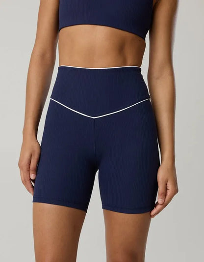 OFFLINE By Aerie Real Me XTRA High Waisted 5" Rib Piping Bike Short